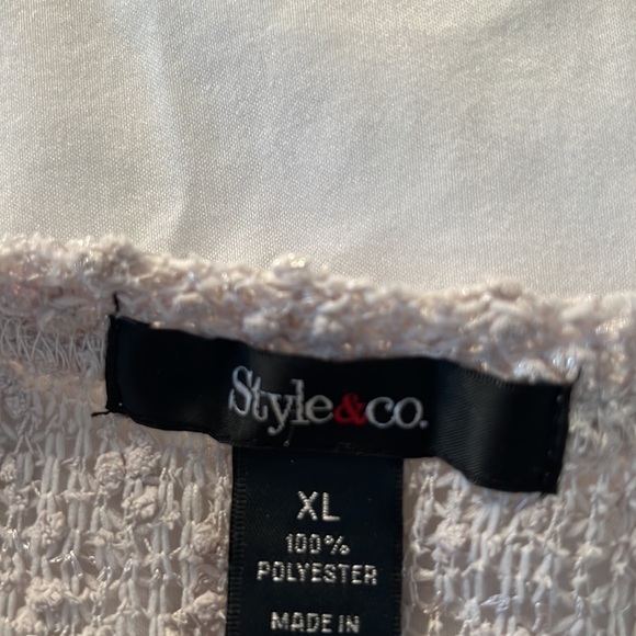 Batwing sleeve Sparkling Sand color Light Sweater Top sz XL Excellent Condition - Picture 8 of 10